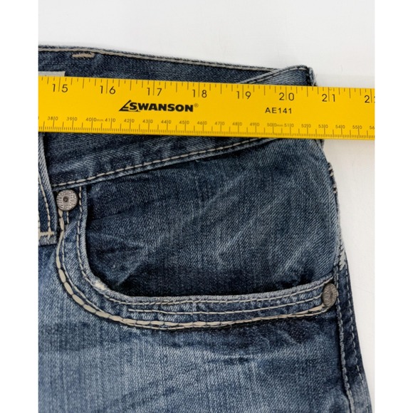 Ariat Jeans Mens 40 Blue M5 Straight Fit Straight Leg Denim Distressed - Picture 15 of 16